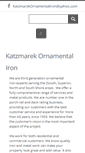 Mobile Screenshot of katzmarekornamentaliron.com